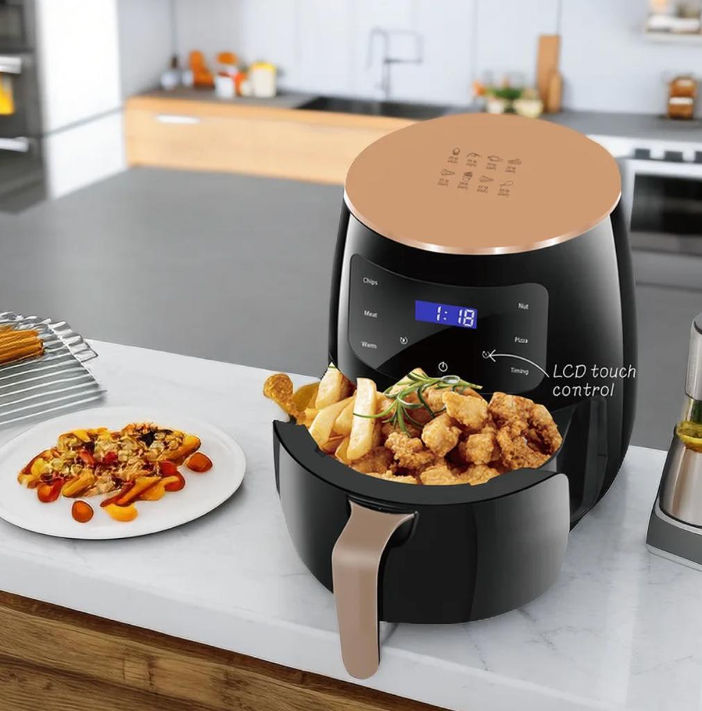 FRITEUZĂ CU AER CALD 6L + CADOU -SET DE 50 HARTII DE COPT PENTRU AIRFRYER