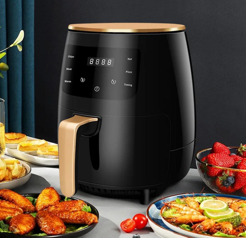 FRITEUZĂ CU AER CALD 6L + CADOU -SET DE 50 HARTII DE COPT PENTRU AIRFRYER