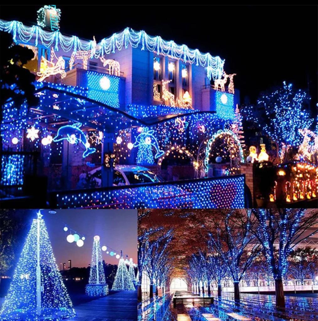 INSTALATIE 20 M 200 LED PENTRU EXTERIOR, CU PANOU INCARCARE SOLARA