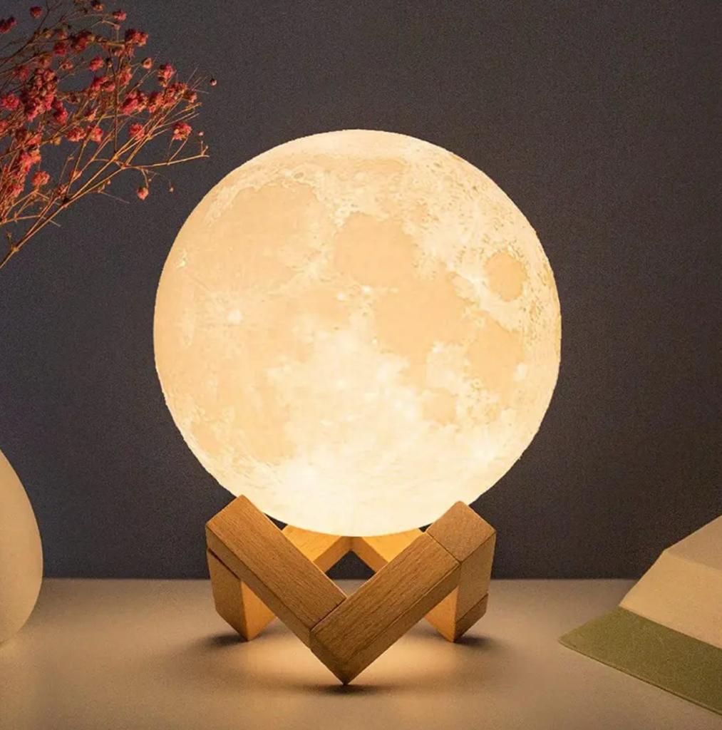LAMPA DE VEGHE, MODEL LUNA 3D, MULTICOLORA