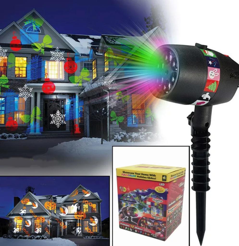 PROIECTOR PENTRU SARBATORI CU LED, 12 DIAPOZITIVE DIFERITE