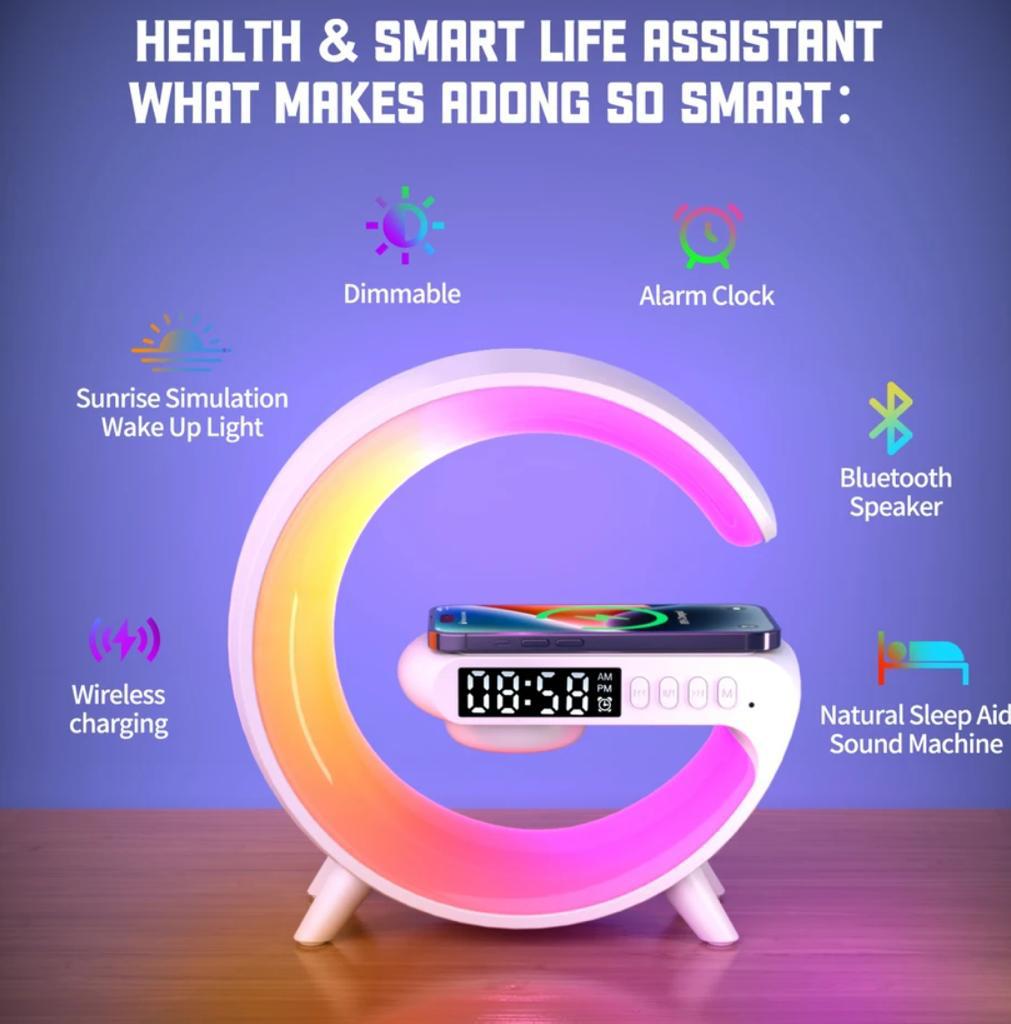 LAMPA SMART CU LED RGB SI INCARCARE PRIN WIRELESS