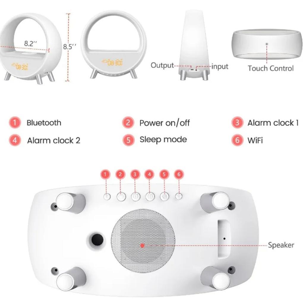 LAMPA SMART CU LED RGB SI INCARCARE PRIN WIRELESS