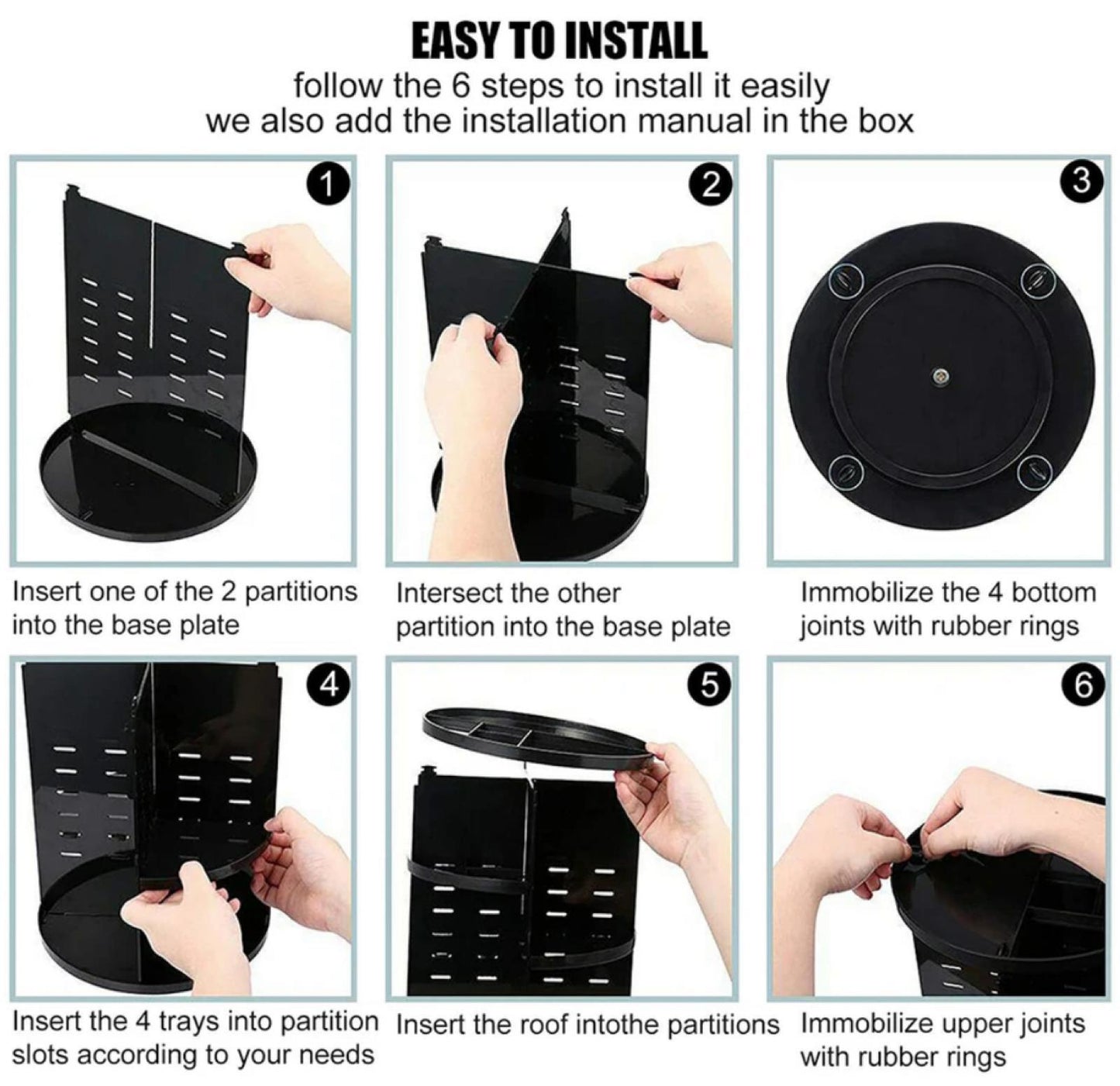 ORGANIZATOR DE COSMETICE, ROTATIV 360°