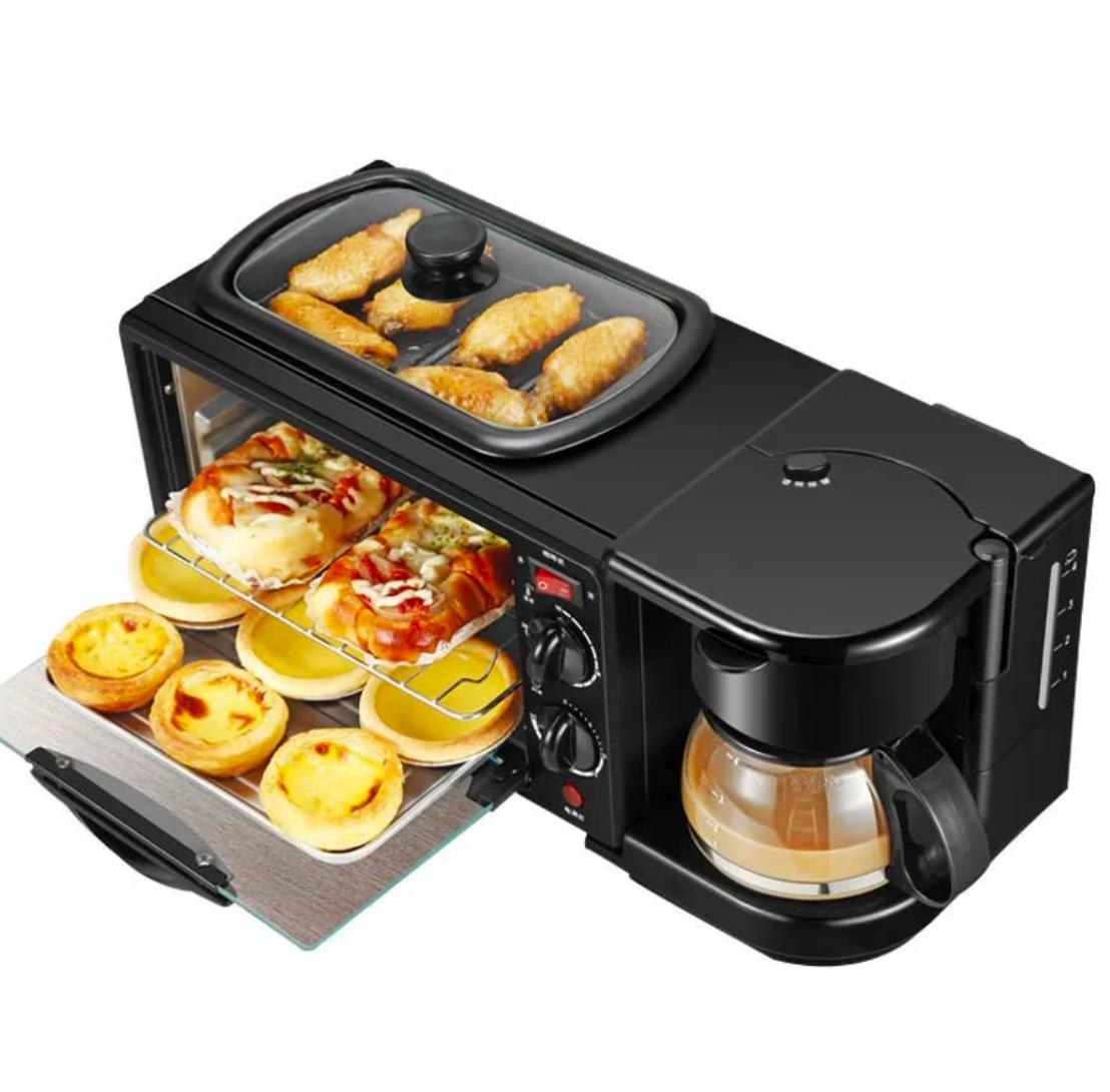 APARAT ELECTRIC PENTRU MIC DEJUN, 3 IN 1, CUPTOR, GRILL SI FILTRU CAFEA