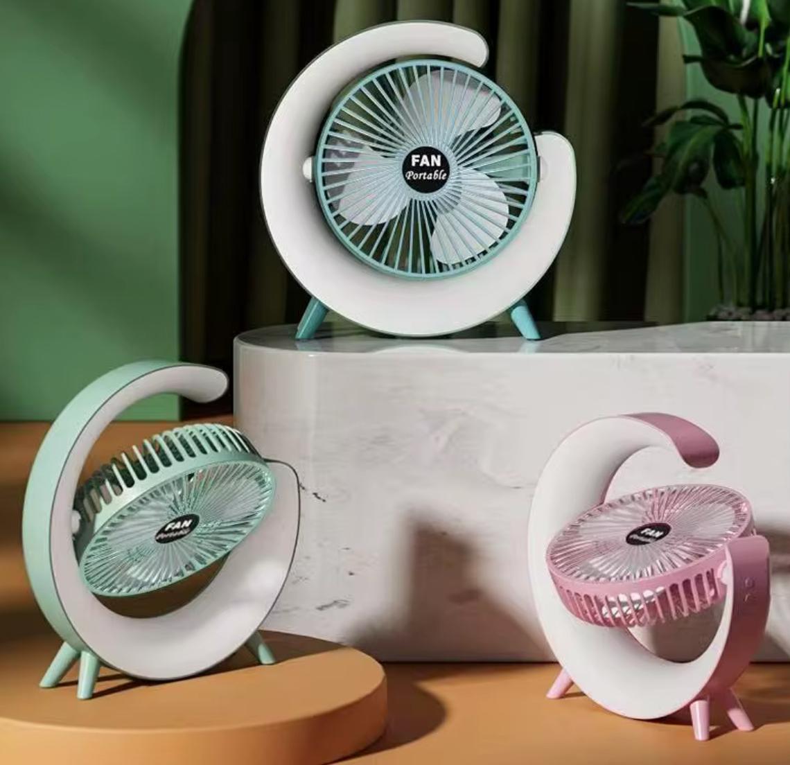 VENTILATOR REINCARCABIL SI REGLABIL 180 gr. + FUNCTIE ILUMINARE