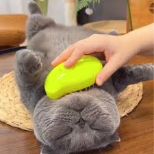 Perie animale Brushy-G cu abur si peri din silicon, 3in1, pentru curățare, masaj și blană strălucitoare