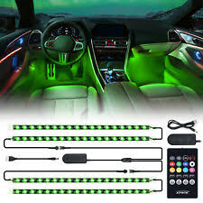 KIT LUMINI AMBIENTALE AUTO INTERIOR 4 BENZI LED RGB CU TELECOMANDA