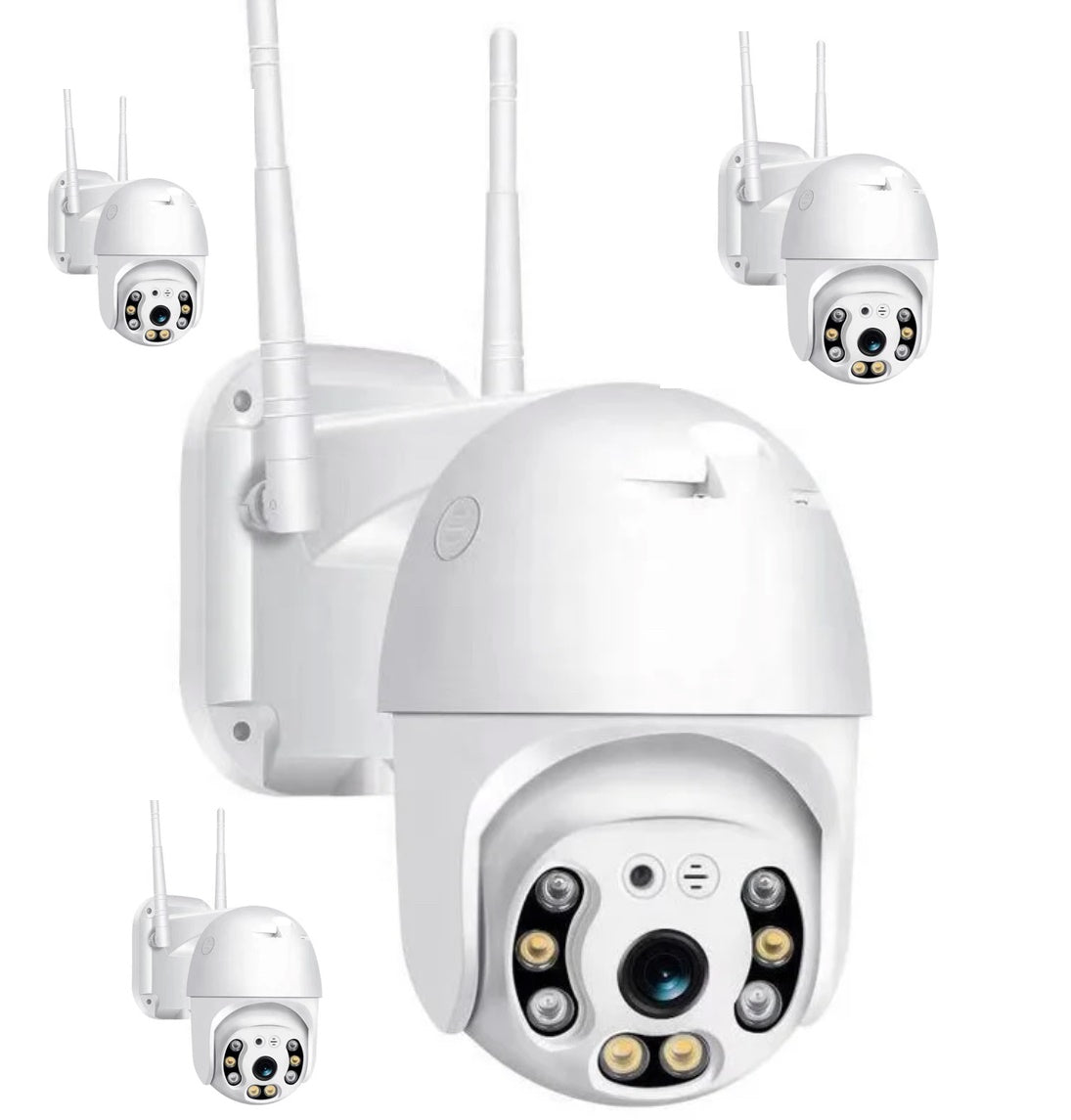 4 X CAMERA 3 MP FULL HD- WIFI cu rotire completa si vedere color