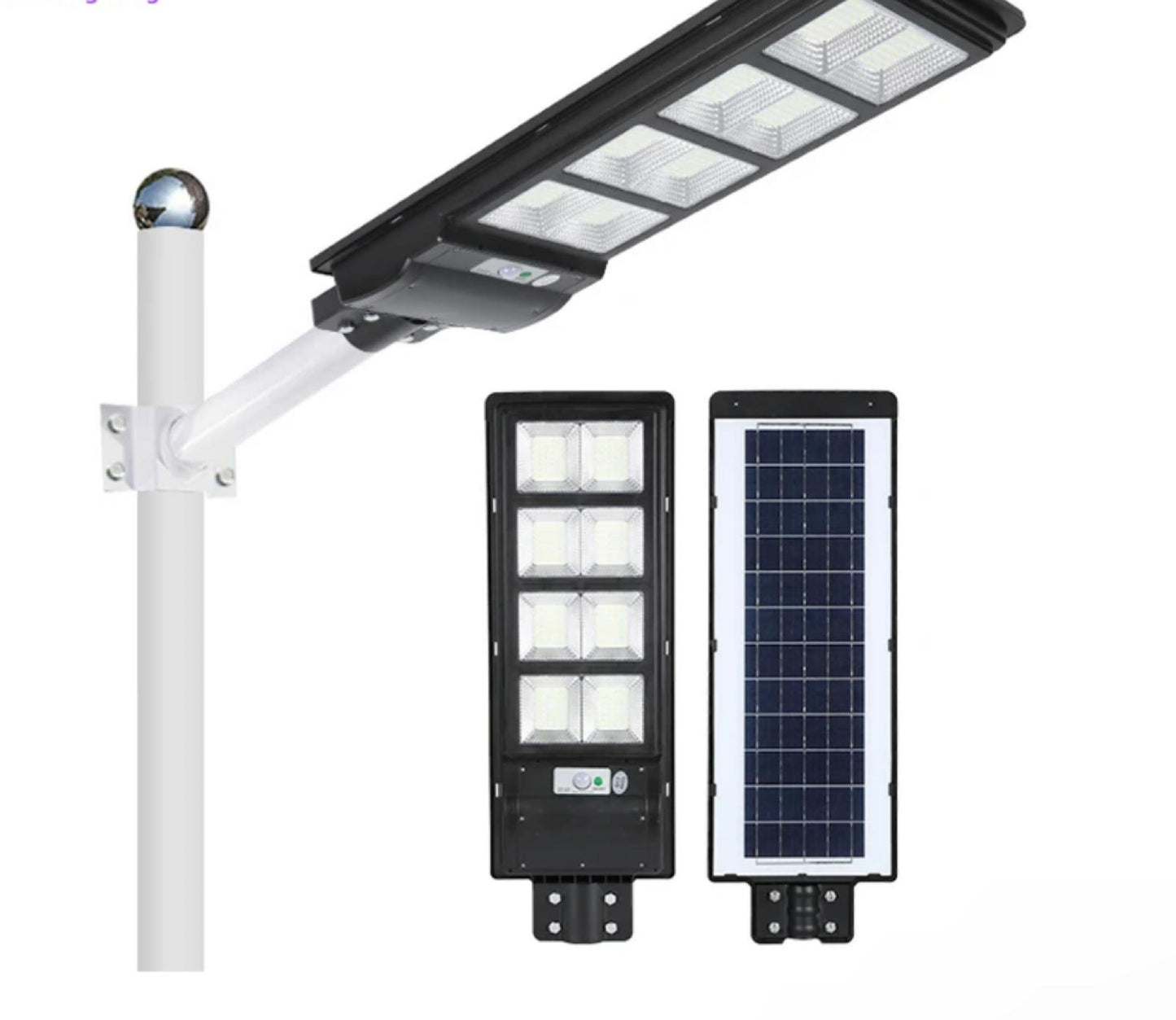 2 X LAMPA SOLARA 400W cu SENZOR MISCARE + Telecomanda + Suport Metalic