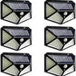 SET 6 X LAMPI SOLARE 100 LED CU PANOU SOLAR SI SENZOR DE MISCARE